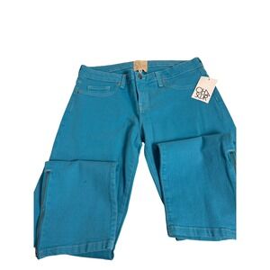 Chasor Jeans Women's Size 30 Blue Zipper Ankle Skinny Stretch Denim Pants